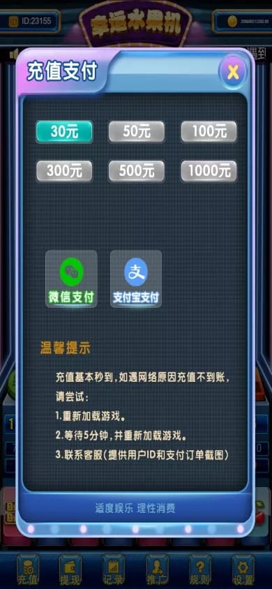 H5水果机 - 客服规则页
