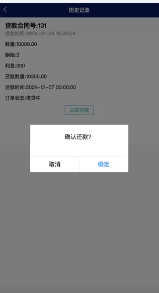 万腾华利理财 - 贷款历史记录