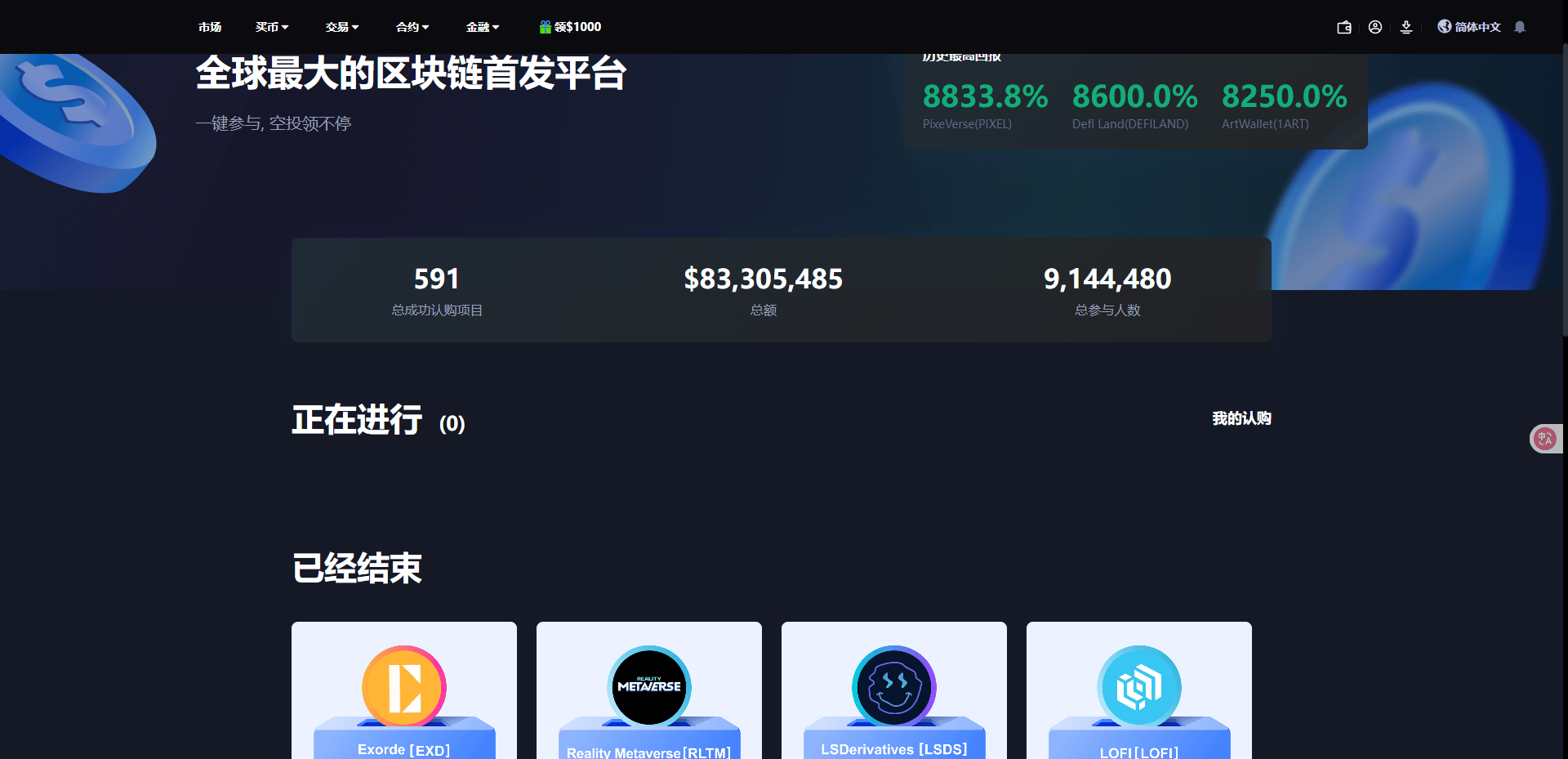 二开优化交易所 - 首页币种列表
