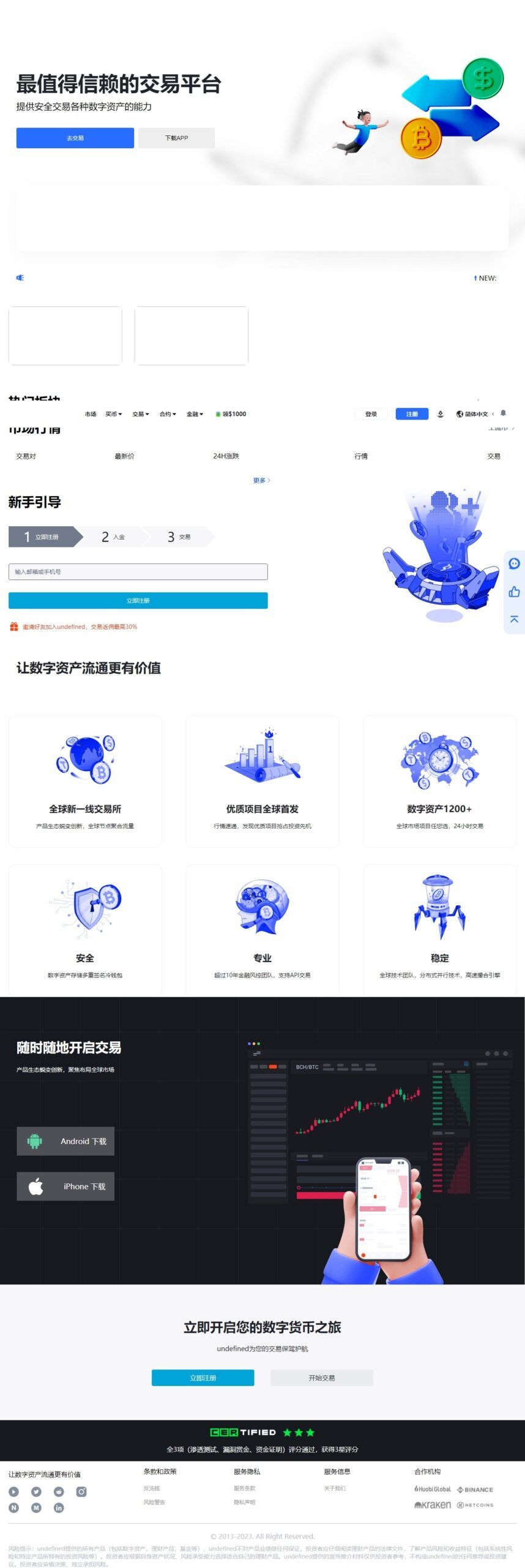 多语言交易所 - 首页资产总览