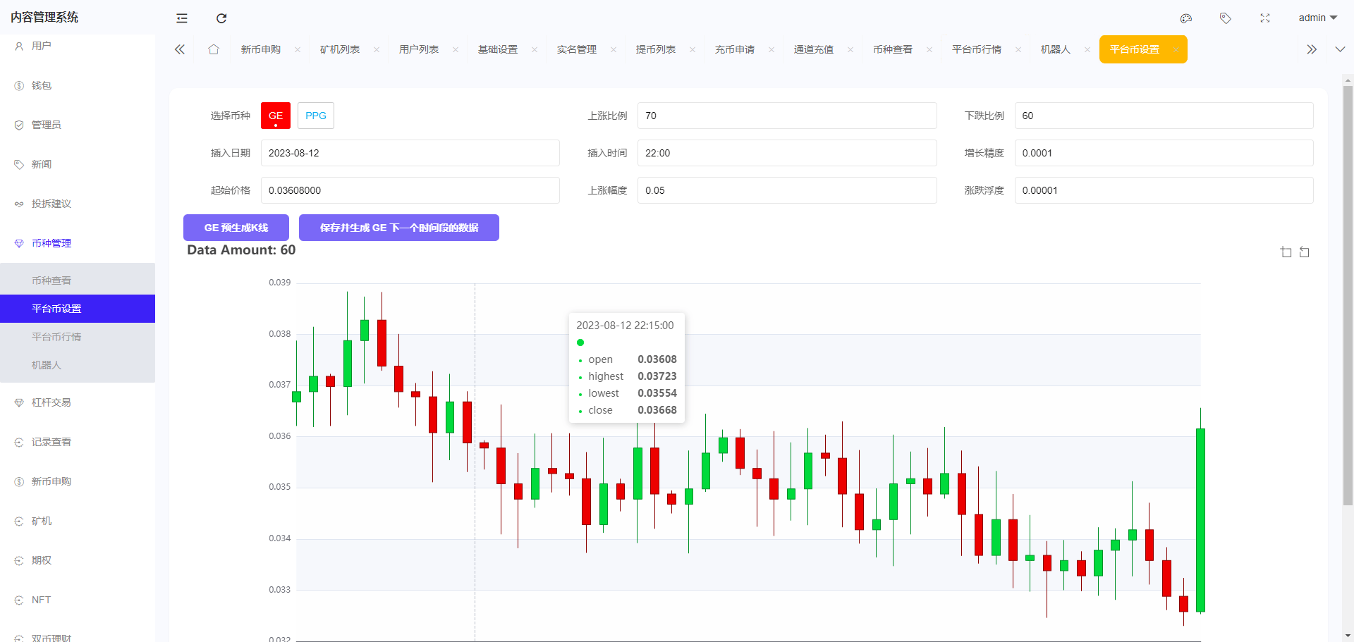 多语言交易所 - 后台数据表8