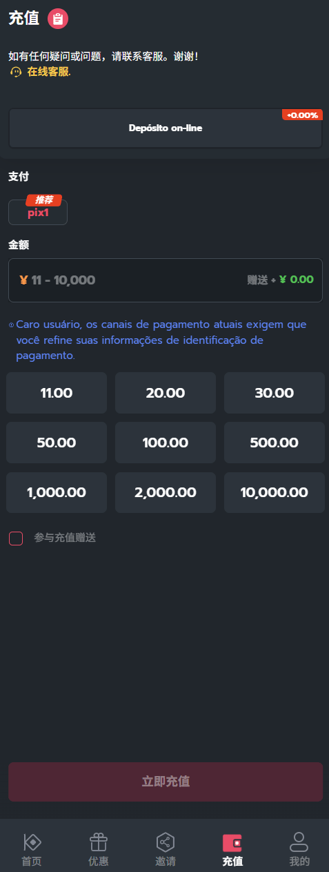PG娱乐城 - 充值页面