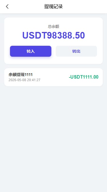 养牛理财系统 - 提现记录
