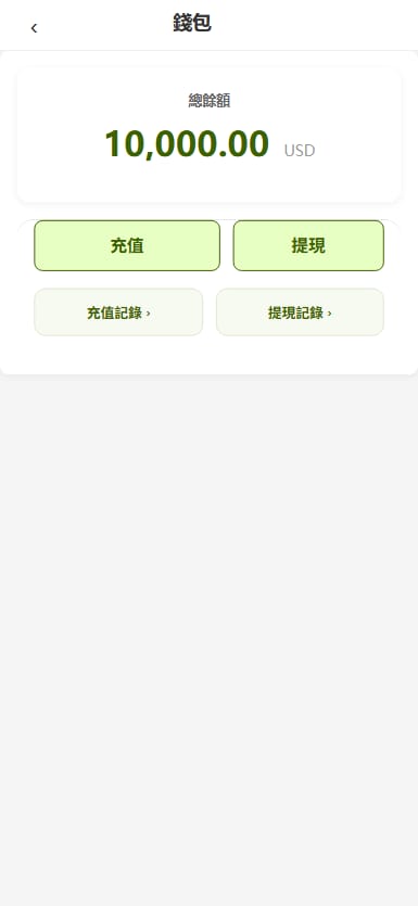 票务系统 - 钱包页面