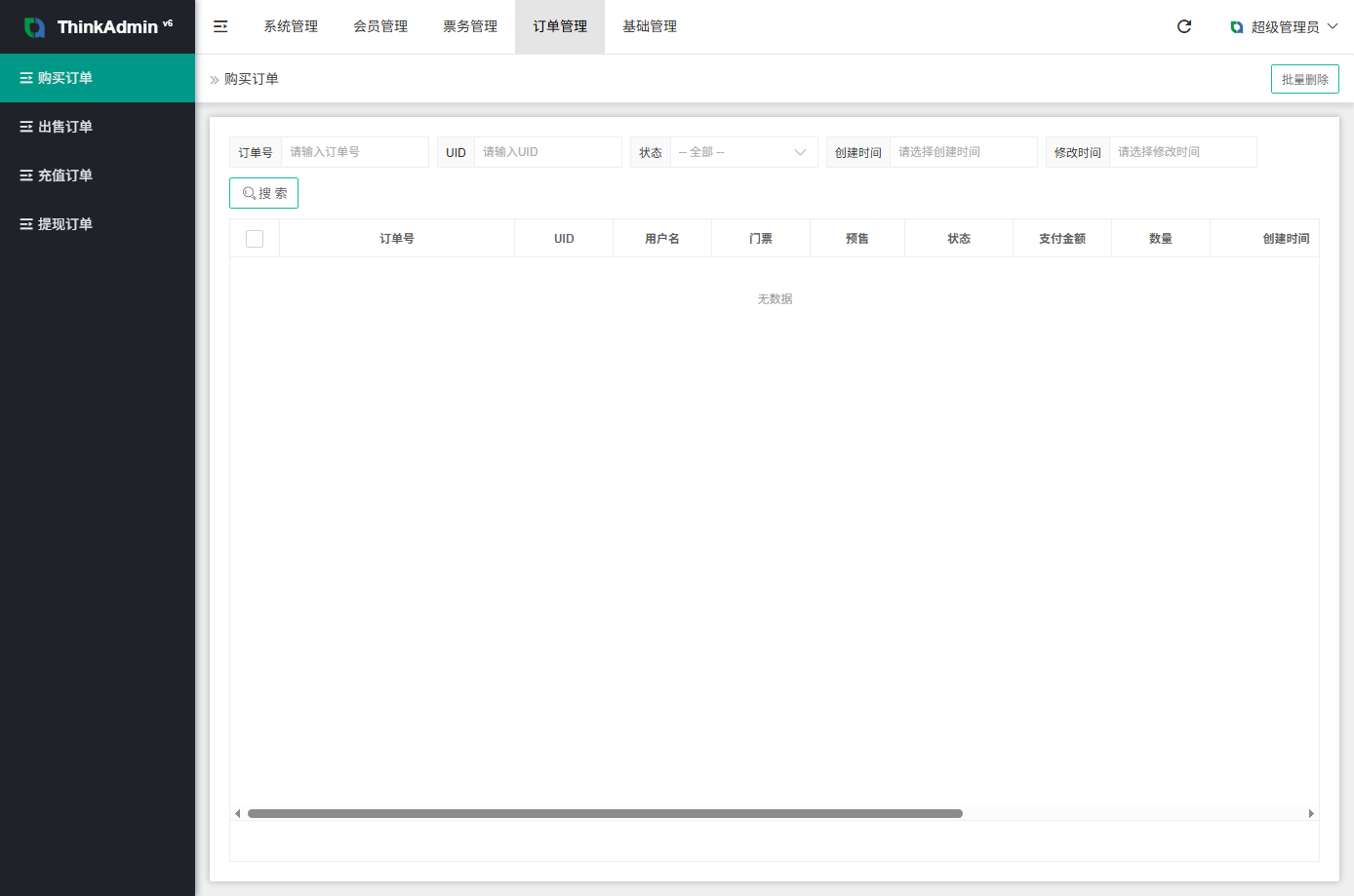 票务系统 - 后台数据表14
