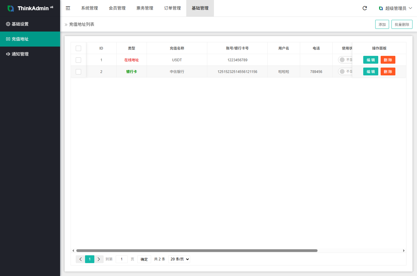 票务系统 - 后台数据表19