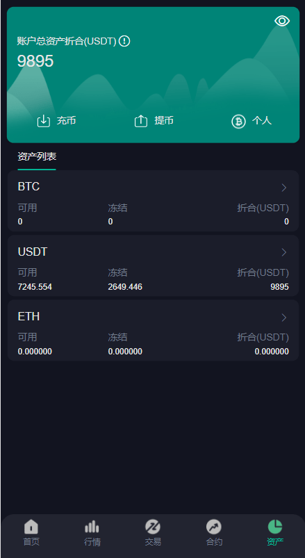 Nexmint交易所 - 我的资产