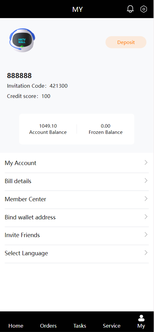 MYTHERESA抢单系统 - 我的页面