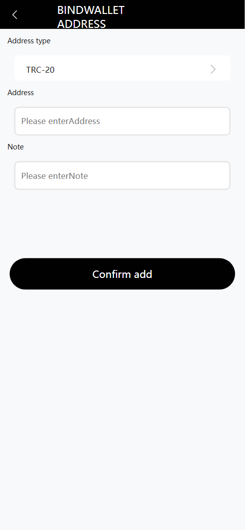MYTHERESA抢单系统 - 绑定钱包地址页