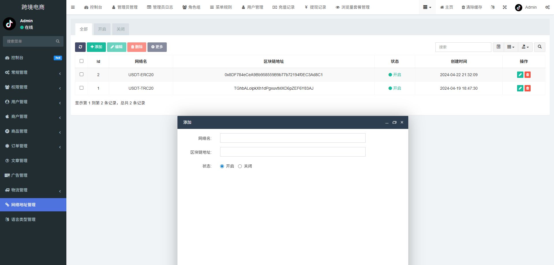 跨境电商系统 - 后台数据表39