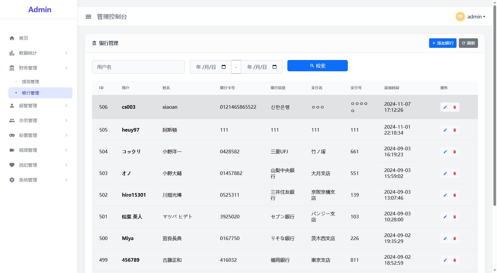 同城任务系统 - 后台数据表3