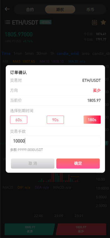 PNYX交易所 - 订单确认页