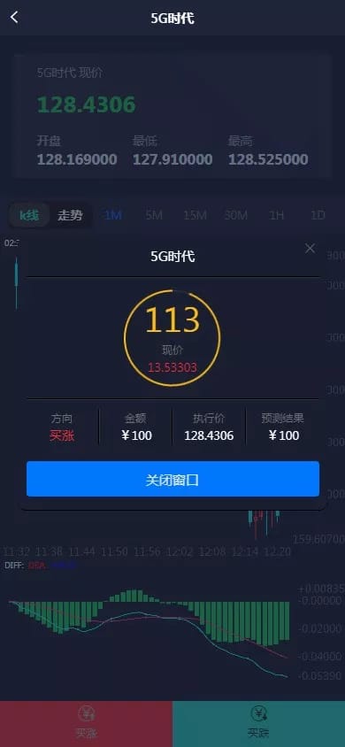微交易时间盘 - 交易页面2