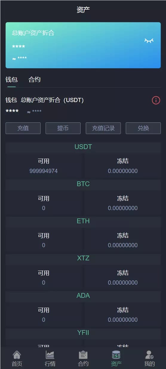 Java交易所 - 合约账户