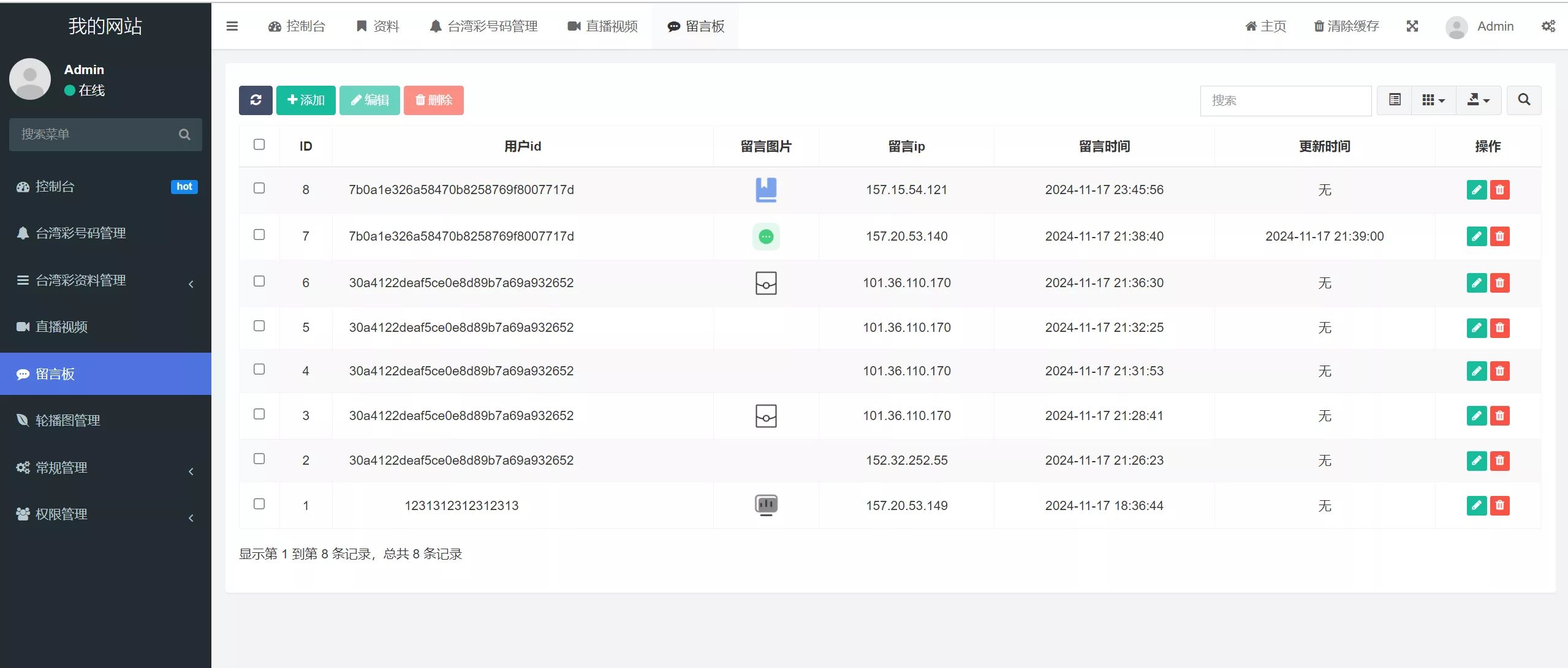 六合彩开奖网 - 后台数据管理界面5