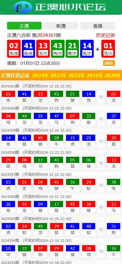 六合彩心水论坛 - 正澳六合彩开奖页面