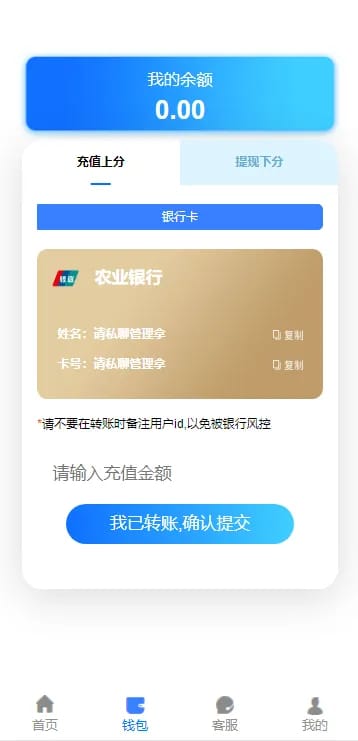 旗舰28 - 钱包充值上分页