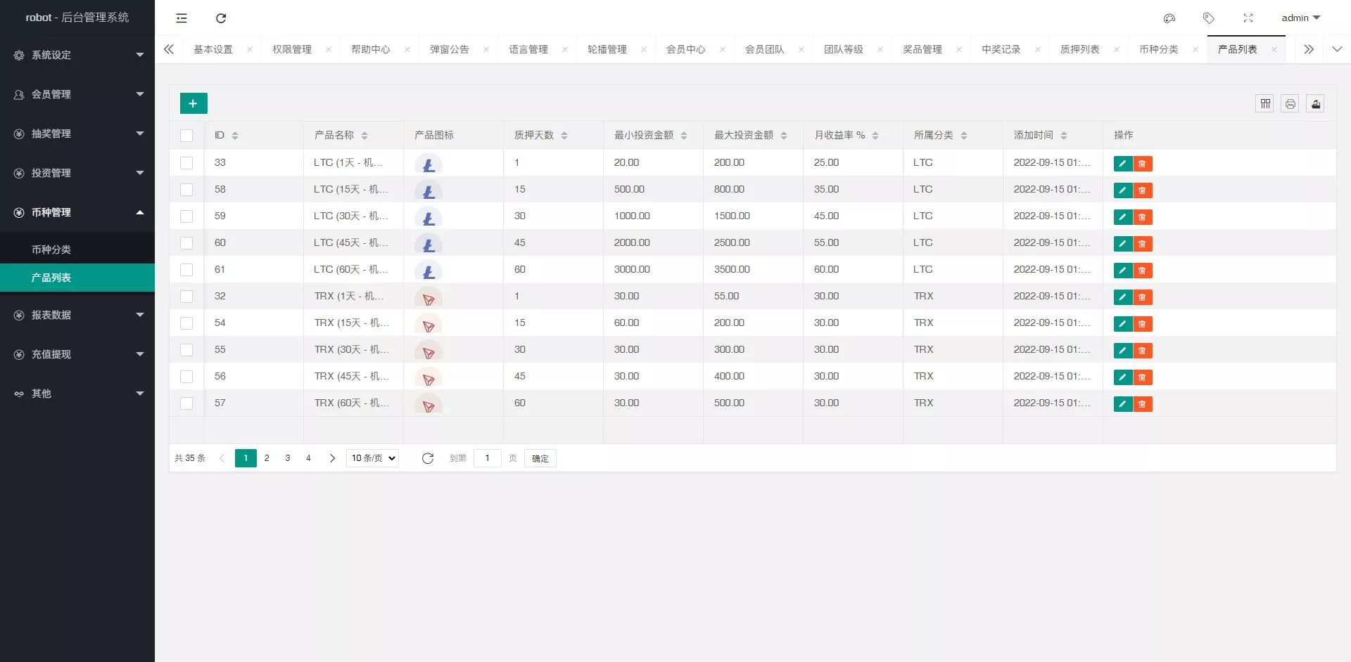 量化理财系统 - 后台数据表4