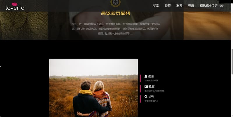 Loveria交友系统 - 登录页面