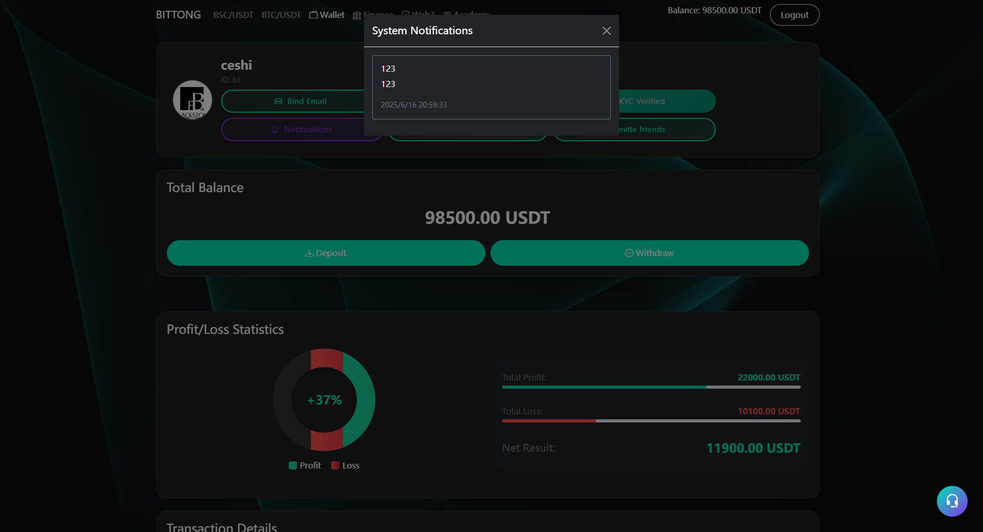 BitTong虚拟货币微交易投资理财源码/现货交易+杠杆交易+完美K线控制+完整用户输赢控制+代理/前端html+后端PHP