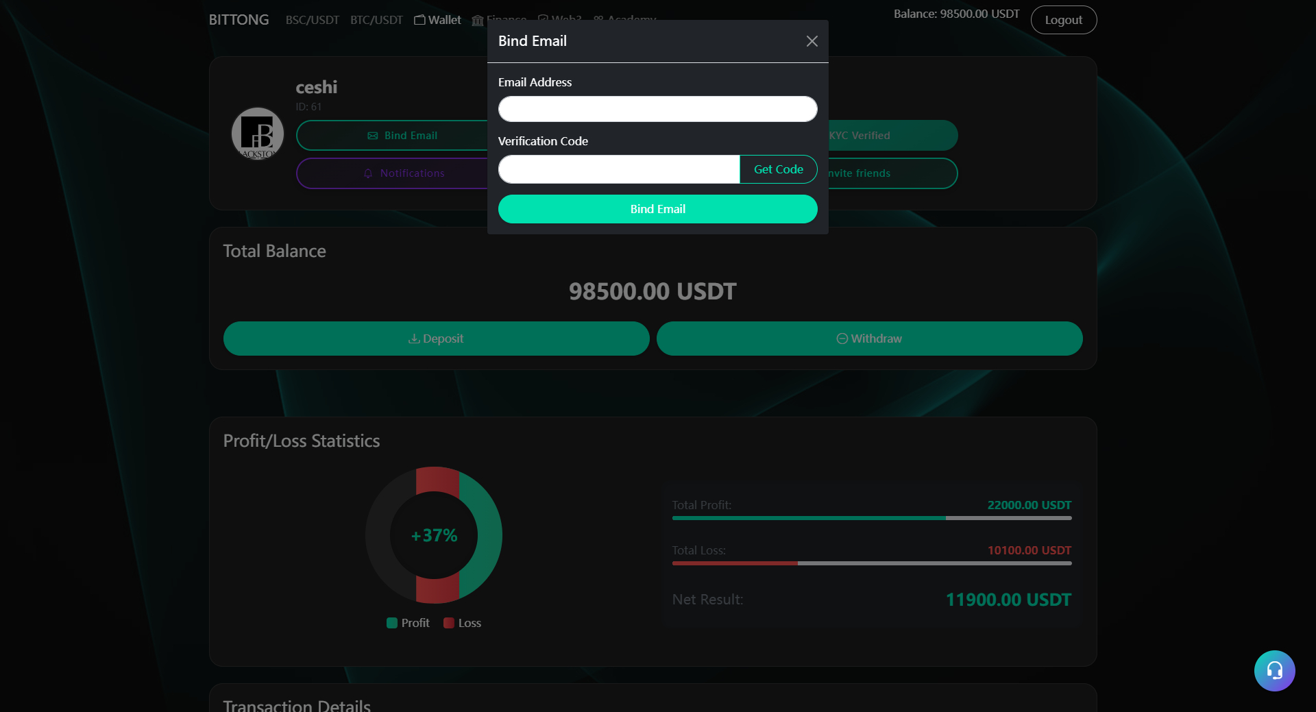 BitTong虚拟货币微交易投资理财源码/现货交易+杠杆交易+完美K线控制+完整用户输赢控制+代理/前端html+后端PHP
