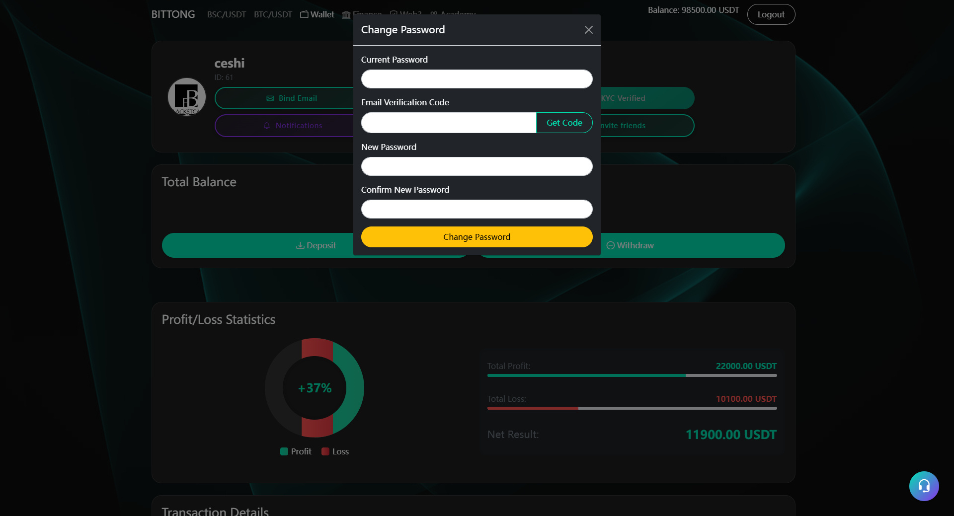 BitTong虚拟货币微交易投资理财源码/现货交易+杠杆交易+完美K线控制+完整用户输赢控制+代理/前端html+后端PHP