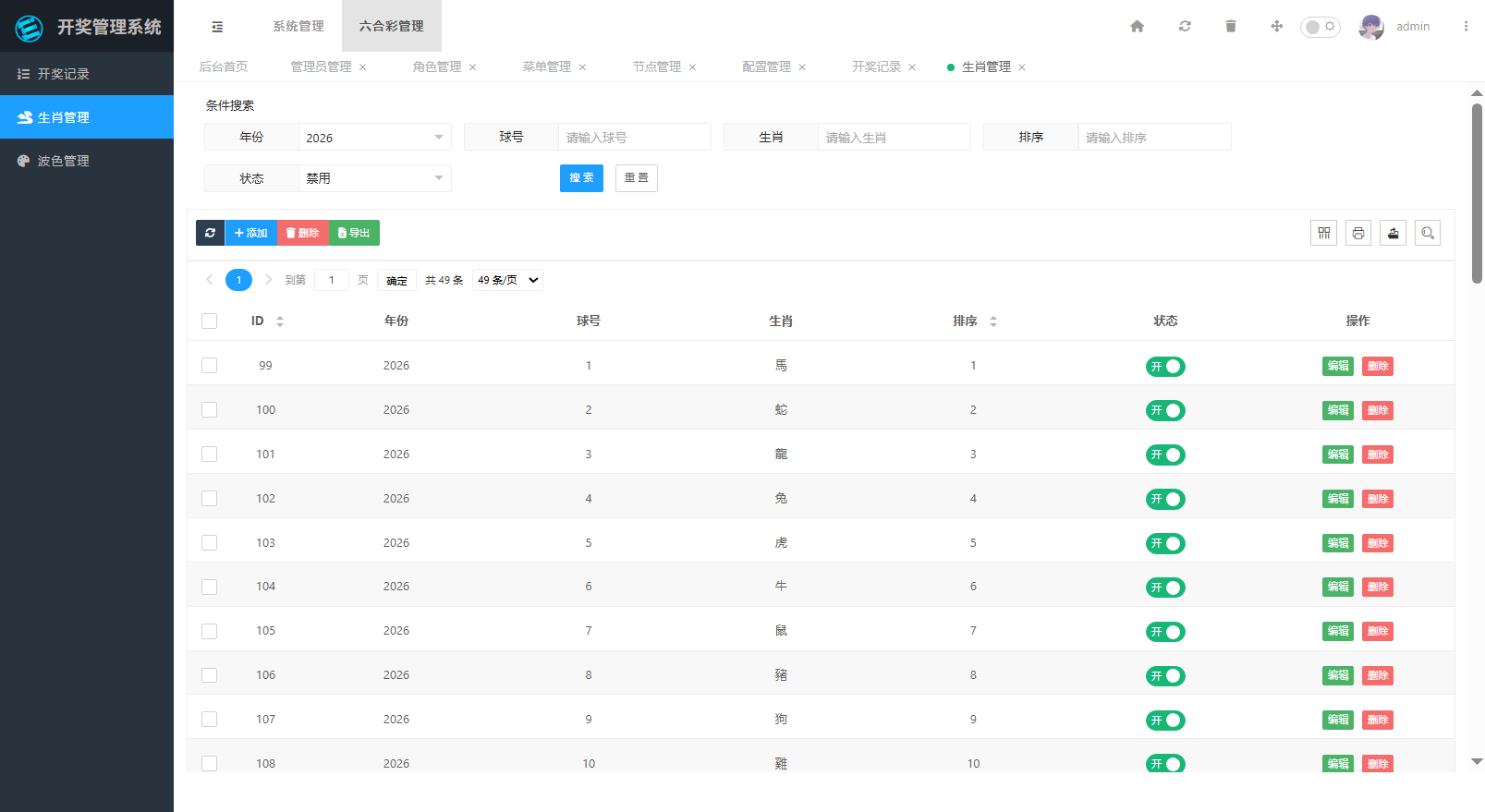 六合彩开奖视频生成器系统源码/带后台管理+直播生成+多彩种支持