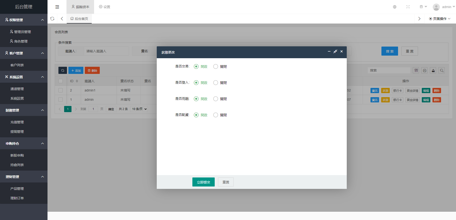 越南股票系统/海外股票基金投资系统/股票投资购买源码