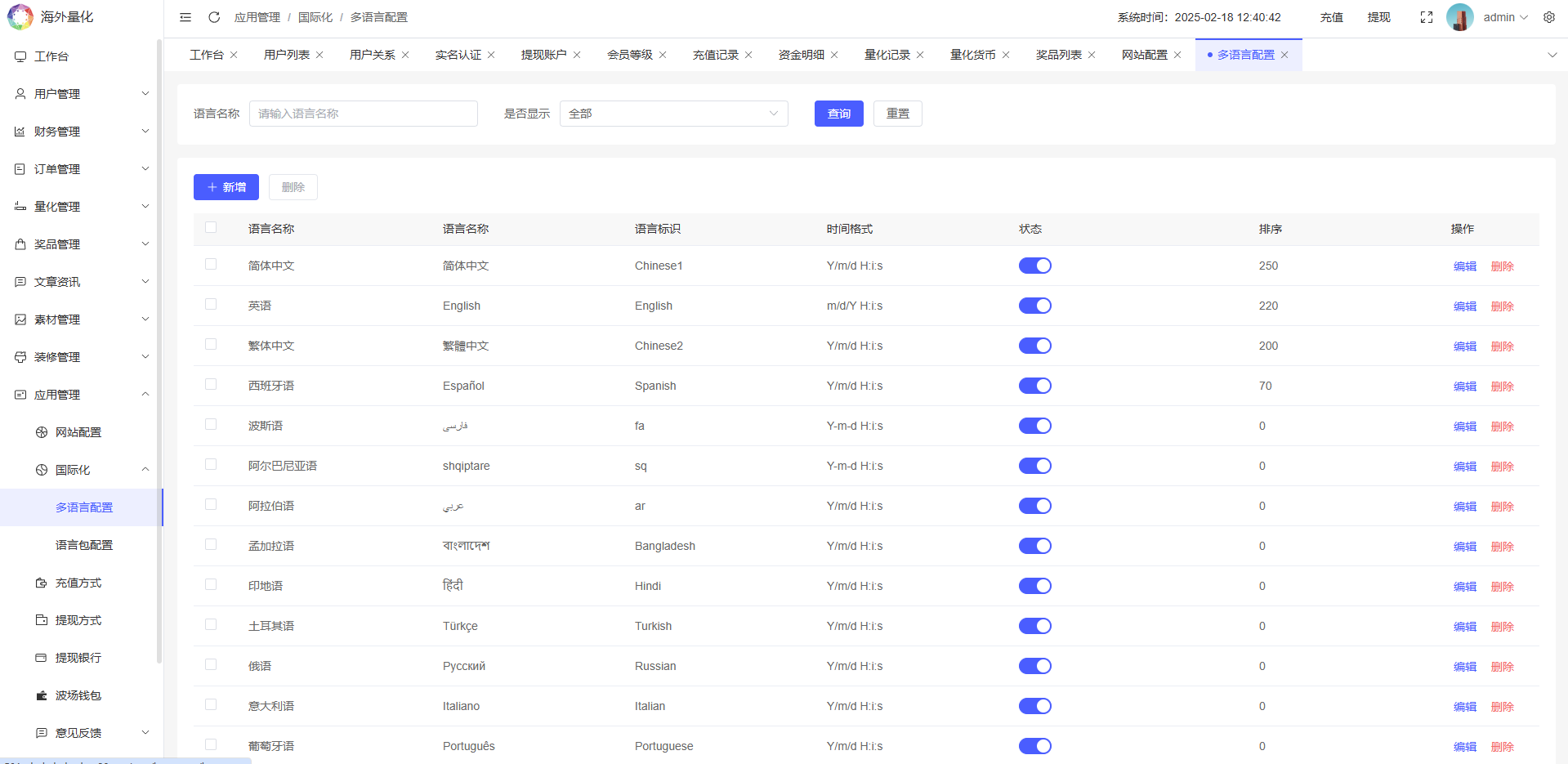 多语言量化交易系统源码｜支持19种语言+USDT自动充值+三级分销+搭建教程