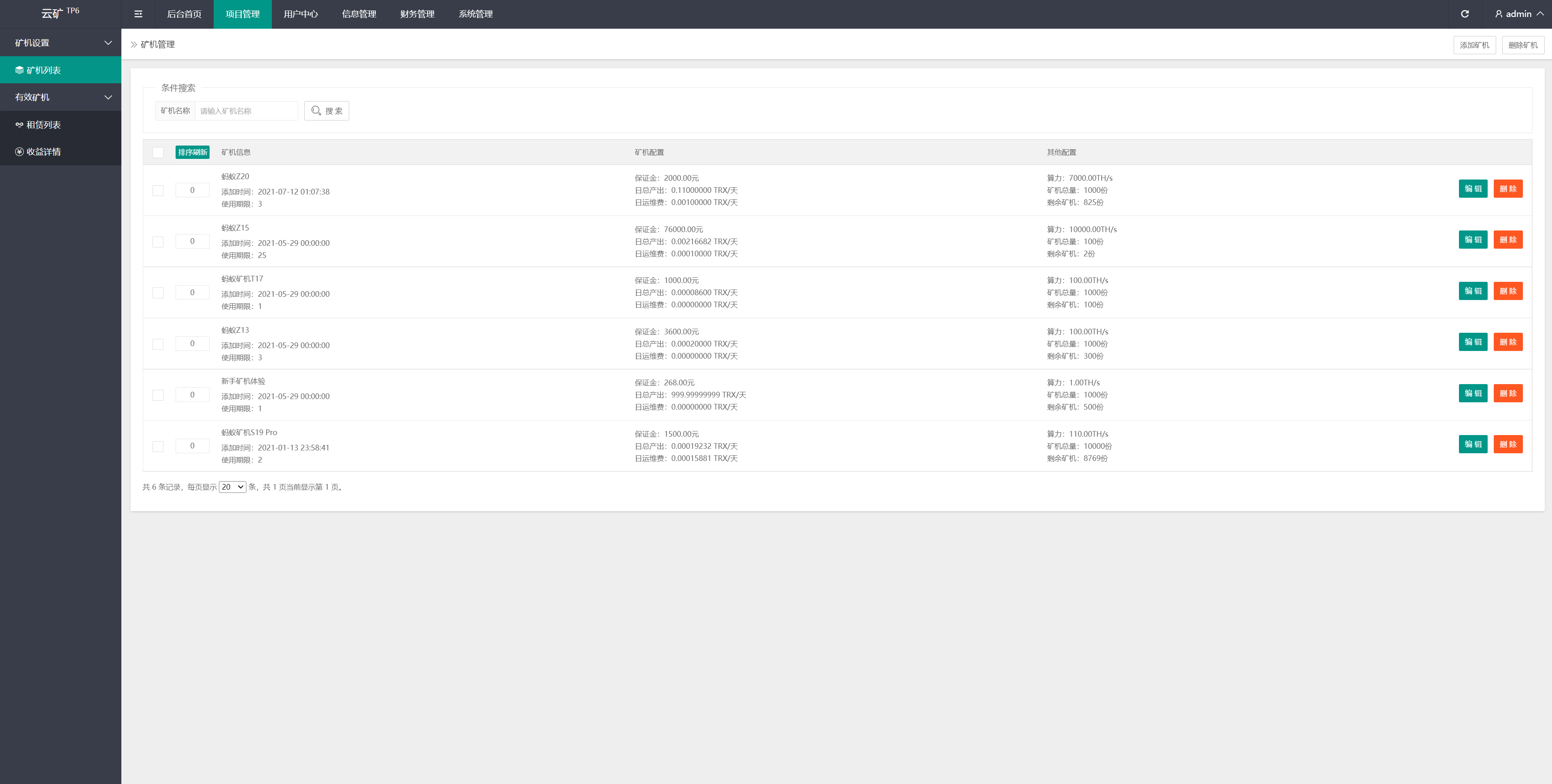 最新二开版挖矿源码多语言TRX矿机系统/ETH/TRX投资系统/算力合约矿机/区块链云矿机系统/后台可控/新版理财投资源码