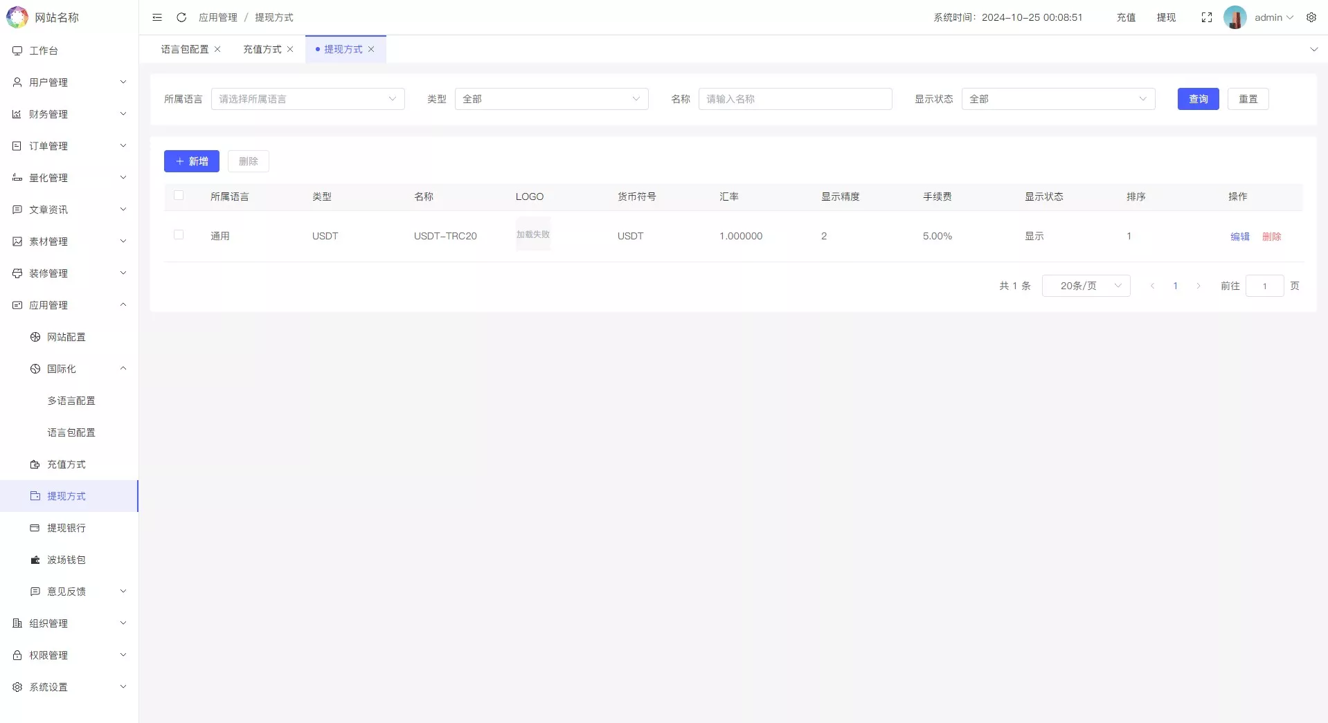 国际版多语言量化交易理财金融/19种语言可自定义扩展语言+USDT自动充值+搭建教程
