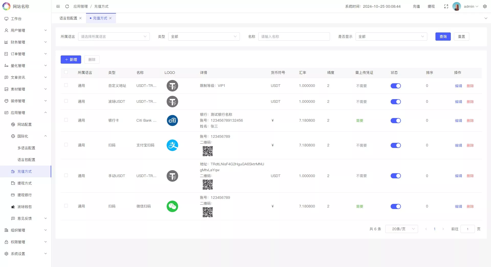 国际版多语言量化交易理财金融/19种语言可自定义扩展语言+USDT自动充值+搭建教程