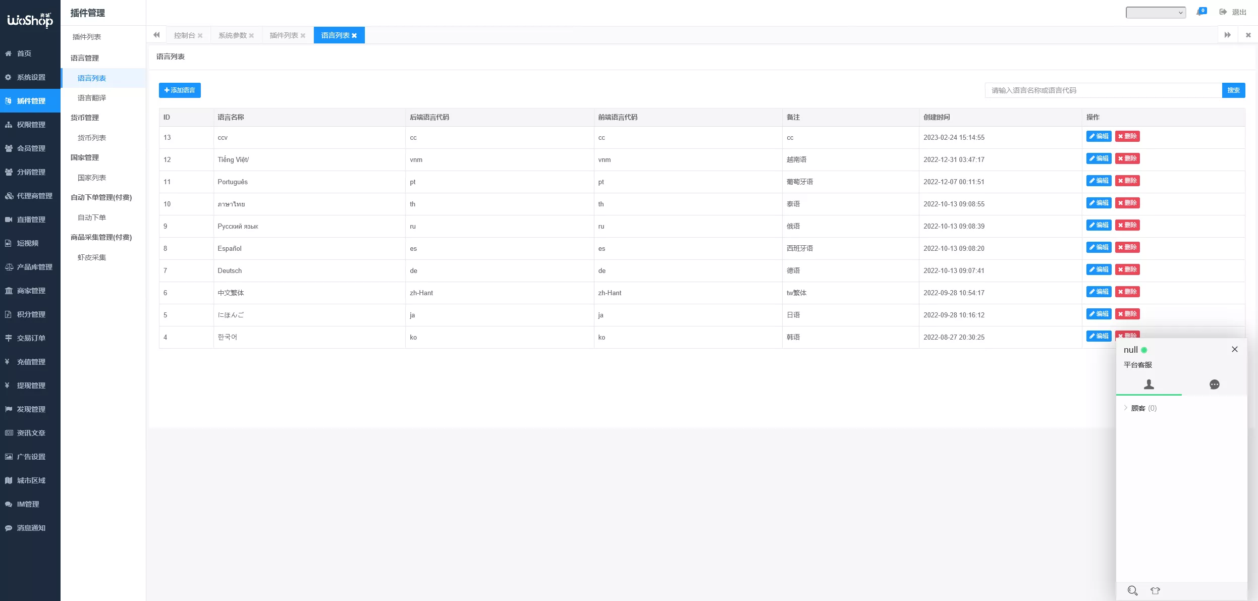 【13国语言电商系统】WoShop多商户跨境电商系统+付费插件+多语言+国际支付+代理+详细教程