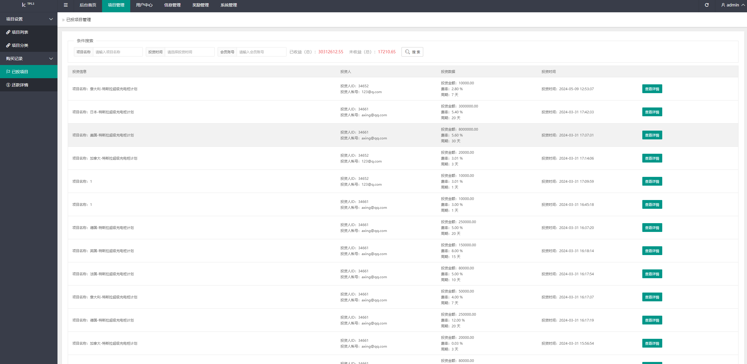 多语言投资理财/前端vue/新版海外特斯拉投资系统/后端thinkphp