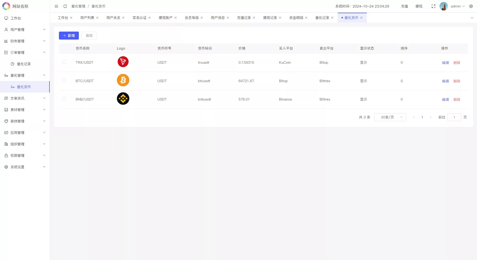 国际版多语言量化交易理财金融/19种语言可自定义扩展语言+USDT自动充值+搭建教程